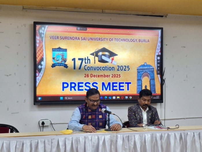 Press Meet on 25 December 2025 to brief regarding the VSSUT BURLA 17th Convocation 2025